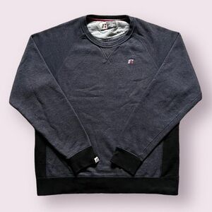 Vintage Russell Athletic Fleece Lined Crewneck Pullover Sweatshirt - Grey